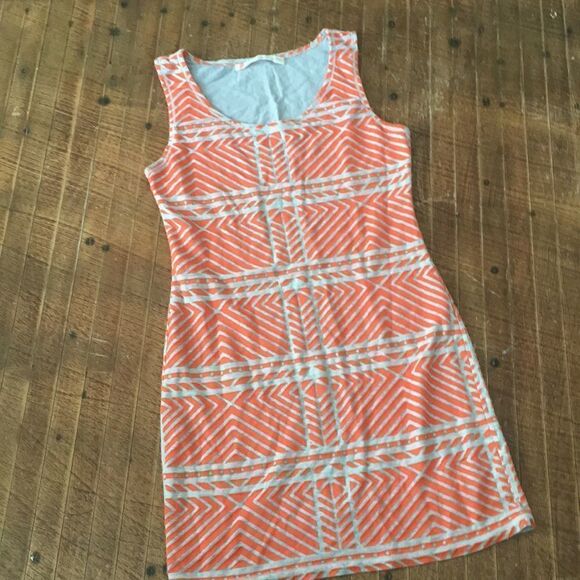 Chelsea & Violet L orange Aztec sheath Dress - Picture 1 of 3